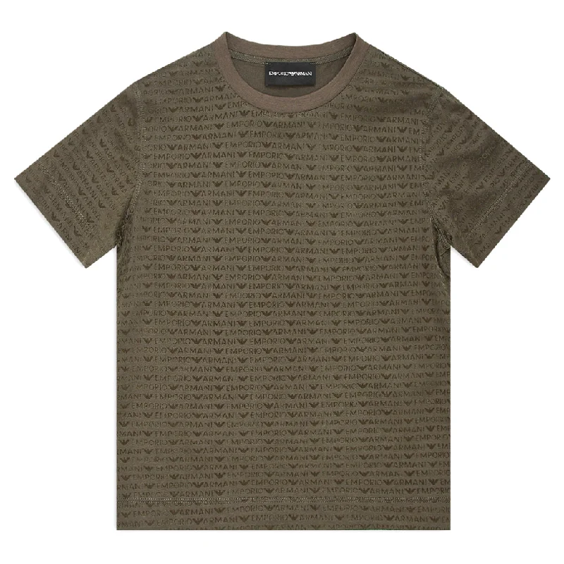 Asv Lyocell-blend Jersey T-shirt With All-over Flocked Logo