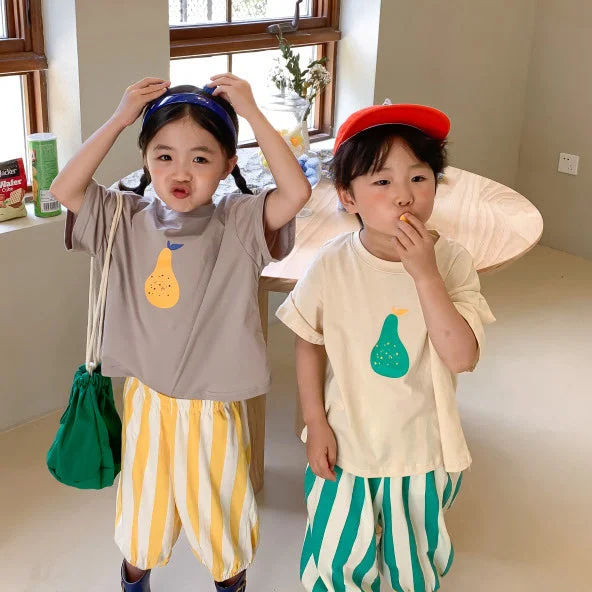 Baby Kid Unisex Fruit Print T-Shirts Wholesale 23031545