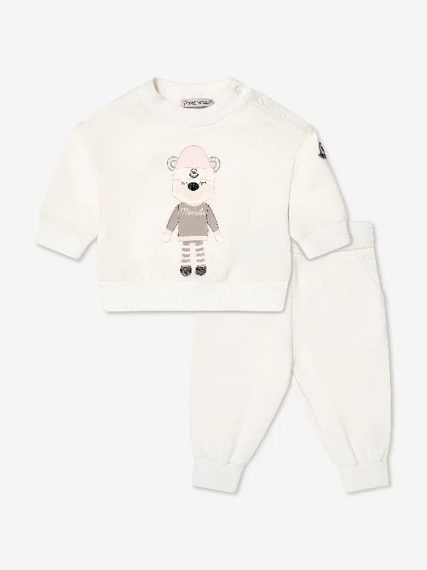 Moncler Enfant Baby Girls Tracksuit in White