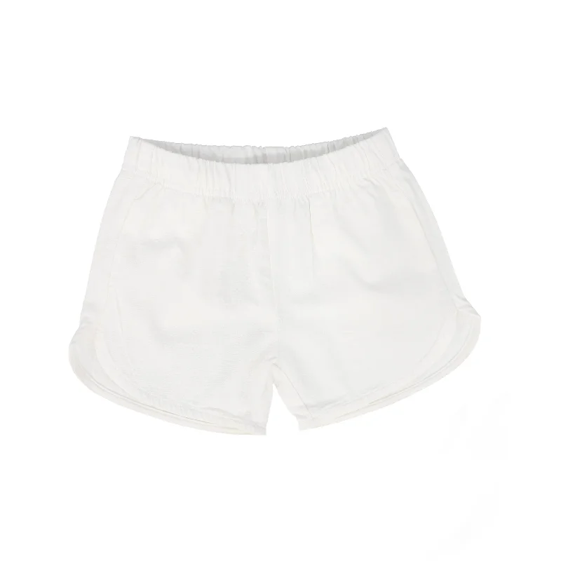 BACE COLLECTION WHITE LINEN SHORTS [FINAL SALE]