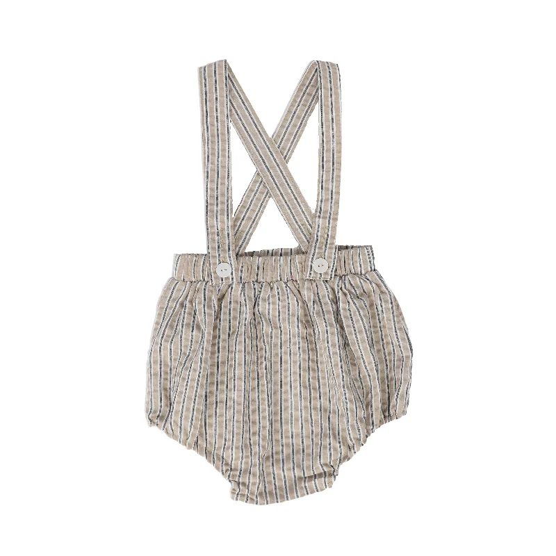 BACE COLLECTION WHITE/TAN THICK STRIPED BLOOMER [FINAL SALE]