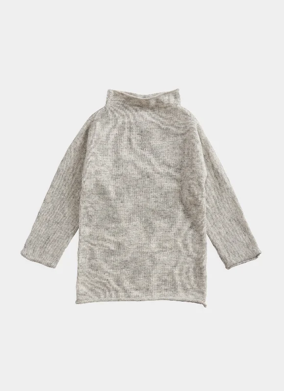 Belle Enfant Funnel Dress - Silver Grey Marl