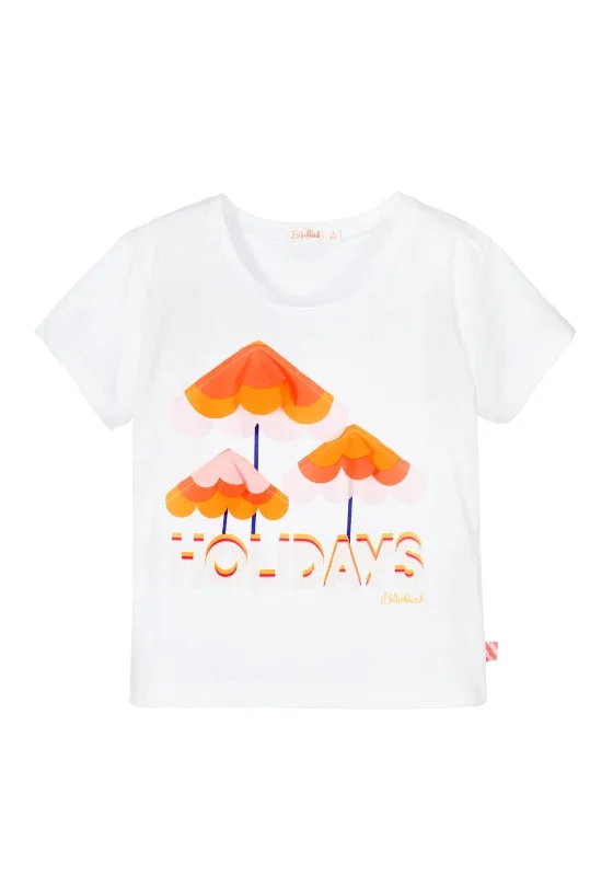 Billieblush Holidays Umbrella Short Sleeve T-shirt, White