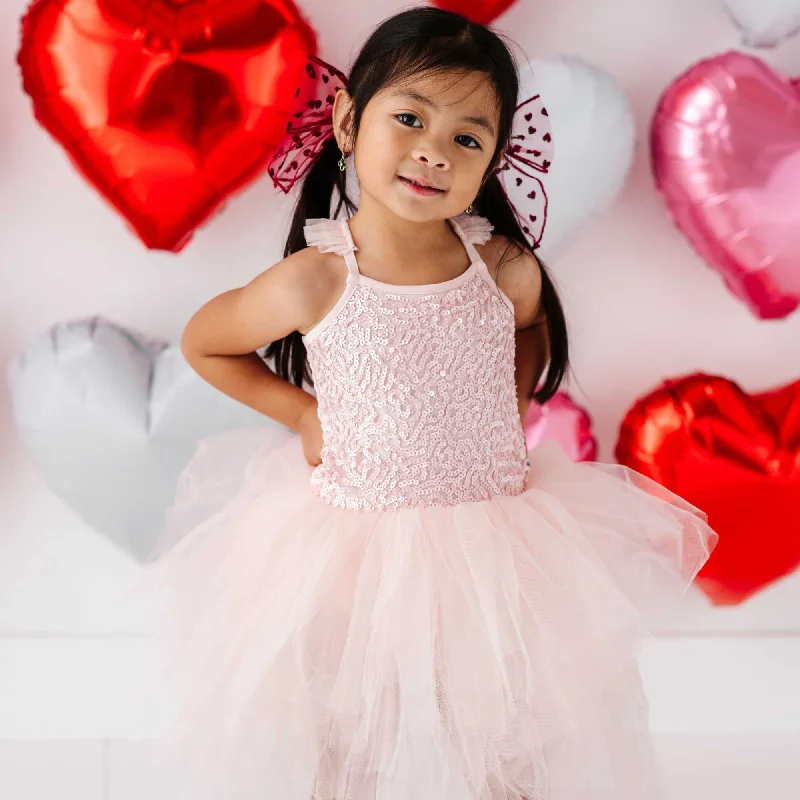 Blush Sequin Tulle Tutu Dress