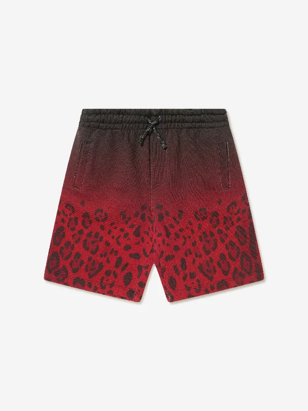 Dolce & Gabbana Boys Cotton Leopard Bermuda Shorts
