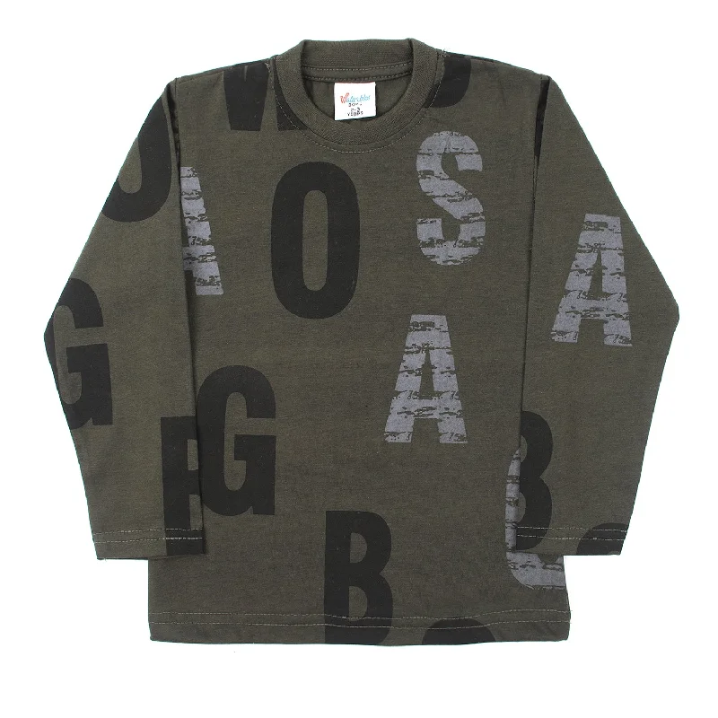 Boys Full Sleeves T-Shirt - Olive