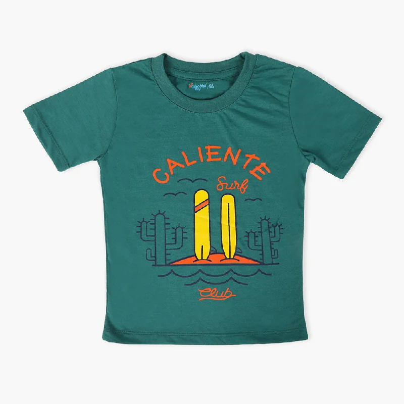 Boys Half Sleeves T-Shirt - Green