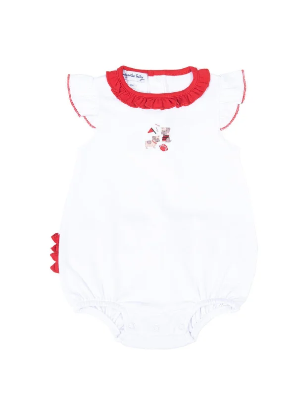 Bulldog Pride Emb Ruffle Flutters Bubble