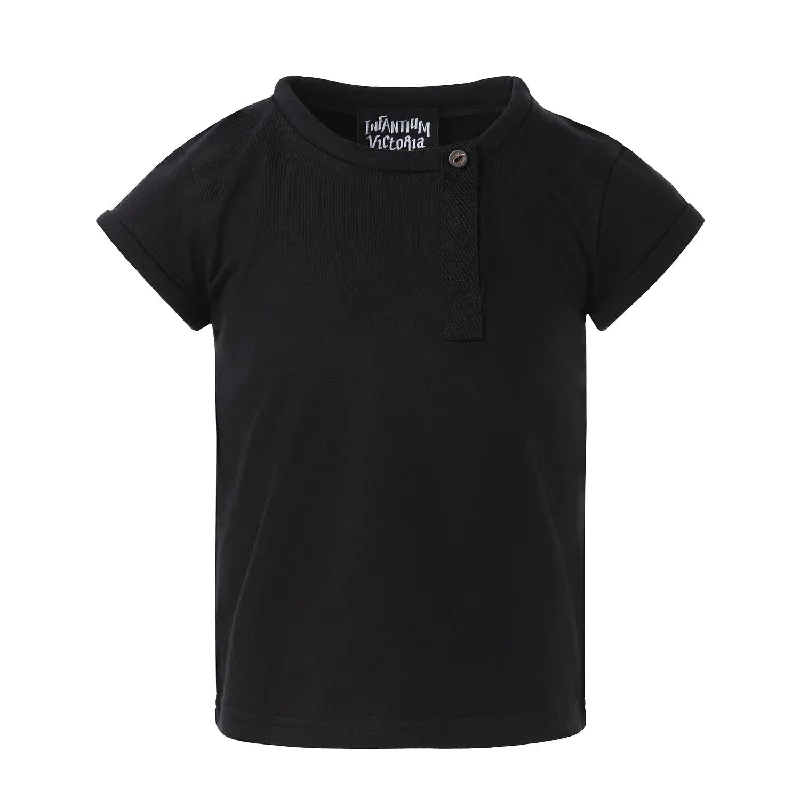 Zwart T-shirt met rolkraag