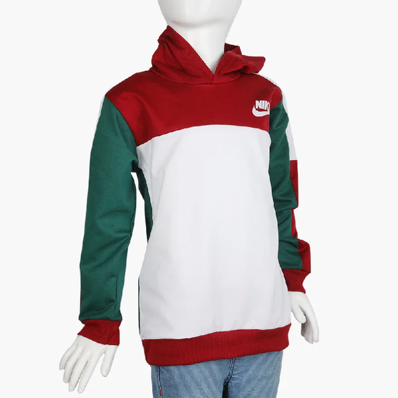 Boys Full Sleeves Hood T-Shirt - Red