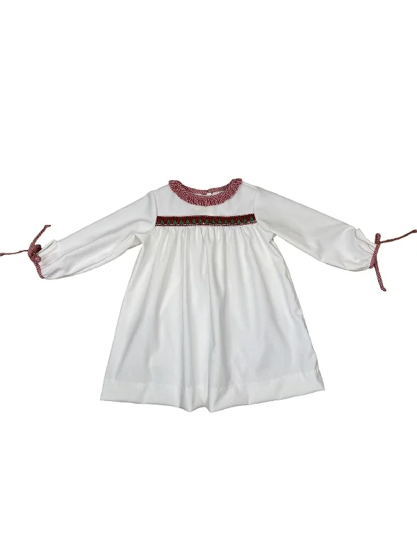 Christy Dress - White Christmas Corduroy