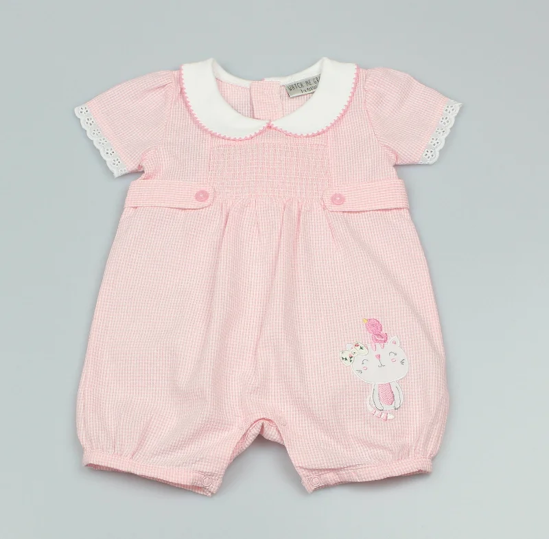 Girls Romper Kitten (0-3-9 Months)-GF1072