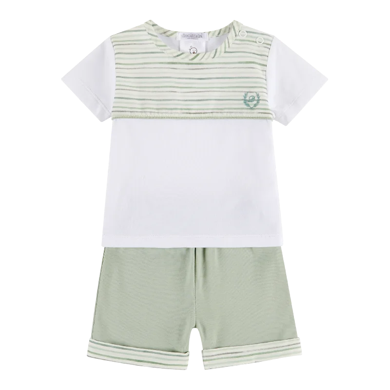 Deolinda Boys Oliver Striped Shorts Set