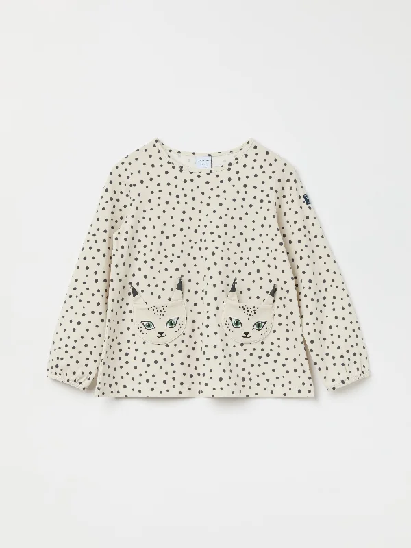 Dotty lynx Pocket Kids Top