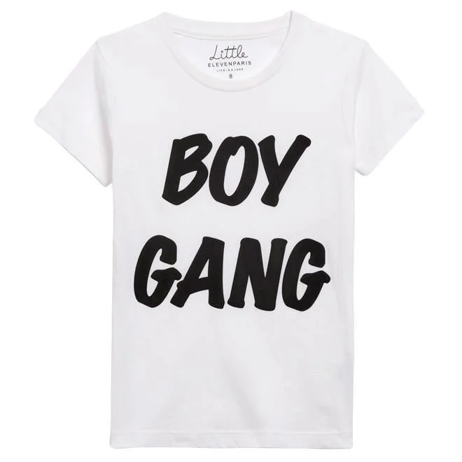 Eleven Paris White T-shirt with 'Boy Gang' Print (unisex)