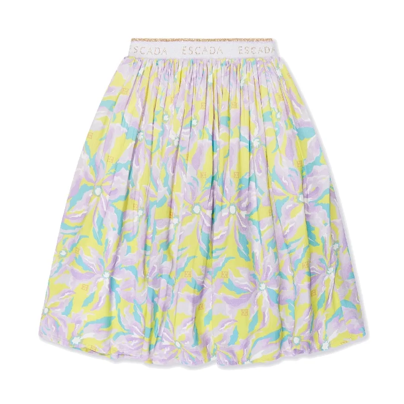 Logo Floral Skirt