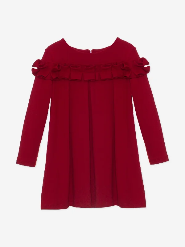 Patachou Girls Cotton Jersey Dress in Red