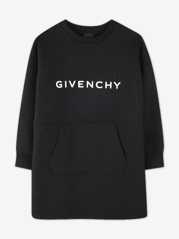 Givenchy Girls Logo Sweater Dress in Black