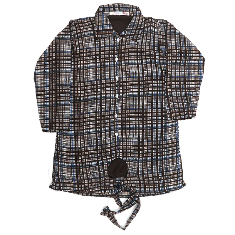 Girls Woven Top - Brown