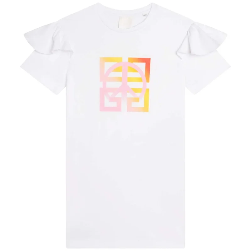 White Logo Dress
