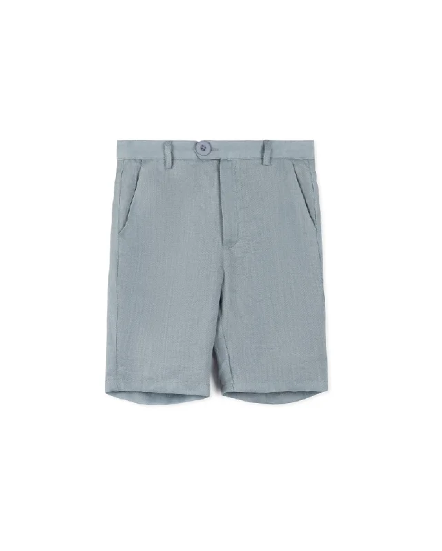 HARPER JAMES BLUE LINEN SHORTS [FINAL SALE]