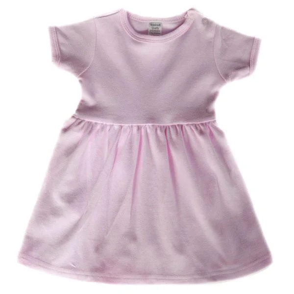 INFANTS PLAIN PINK ROMPER ONESIE DRESS: BD632-P