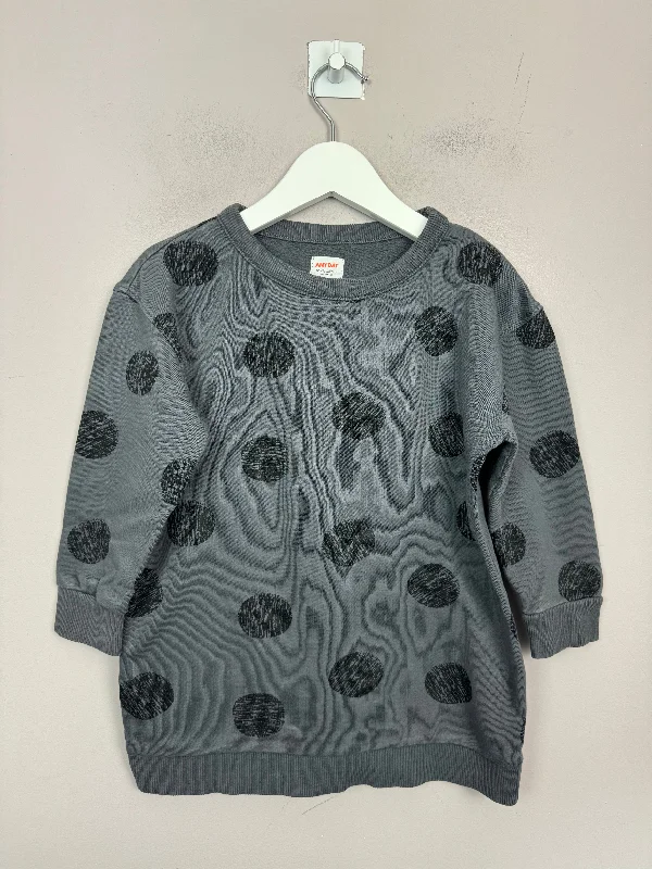 John Lewis Charcoal Sweatshirt Dress 4y