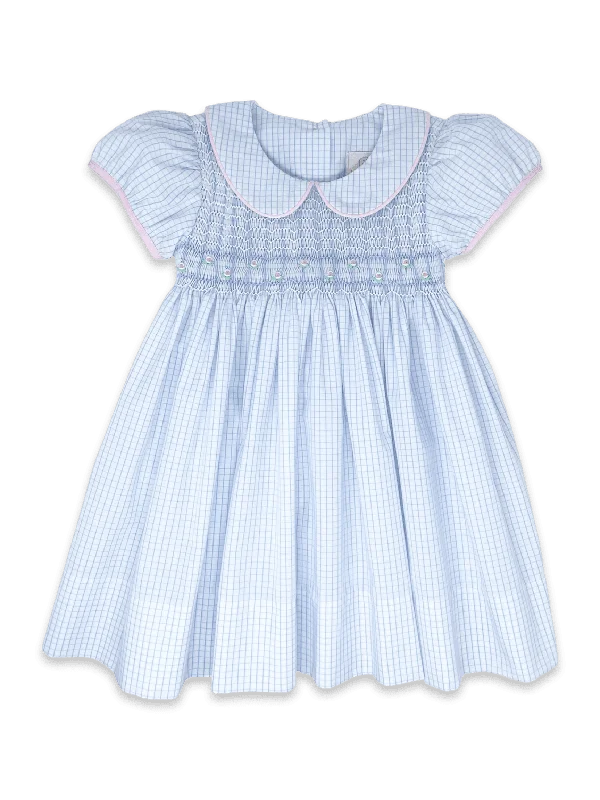 Kelli Dress - Woodford Blue Windowpane
