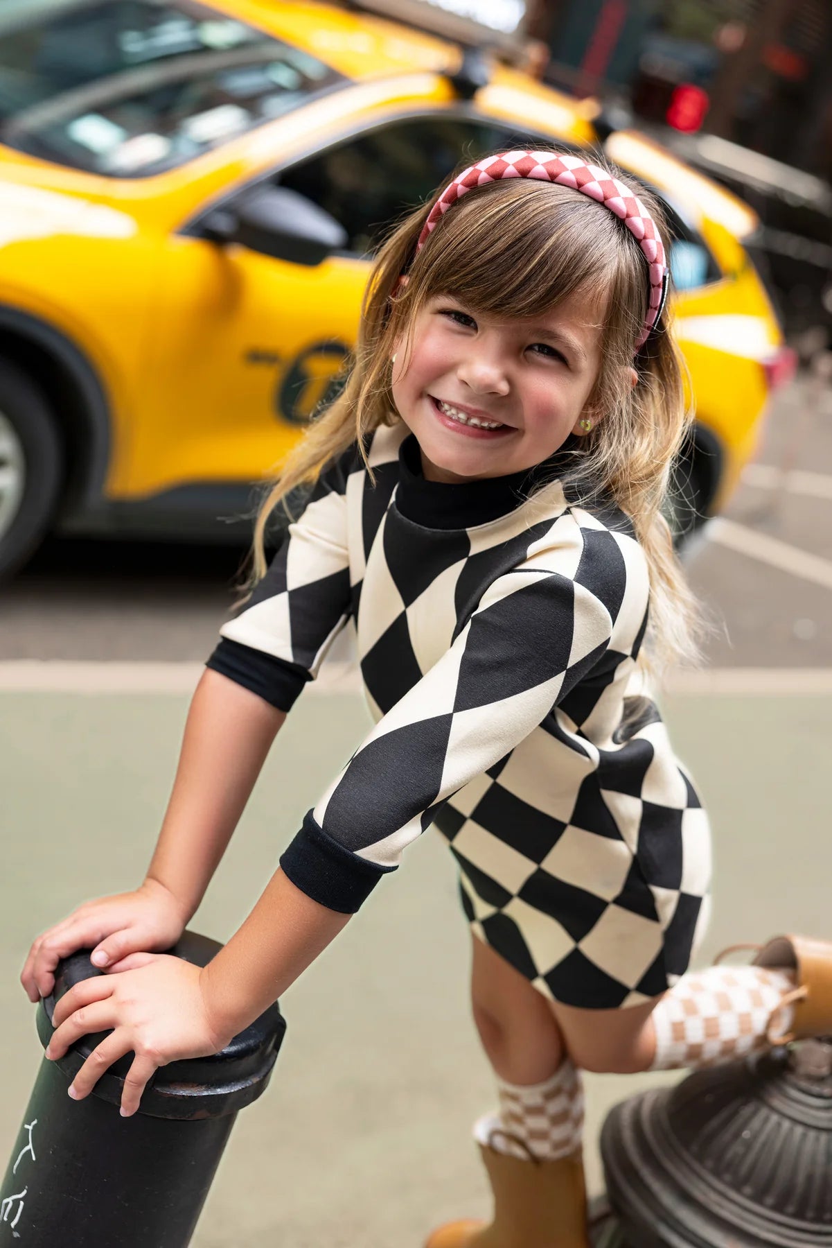 Limited Edition Black Argyle Sweatshirt Dress