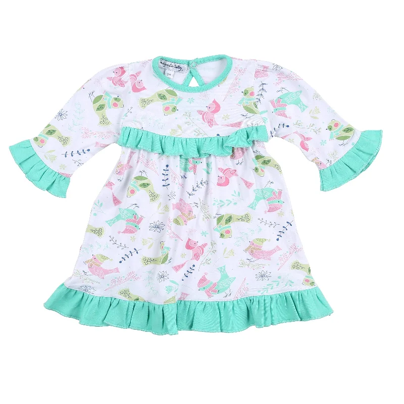 Bundled Birds Bamboo Dress + Diaper Cover