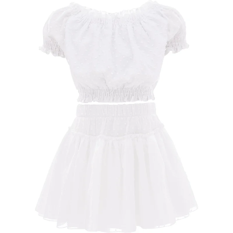 White St. Tropez Ruffle Outfit