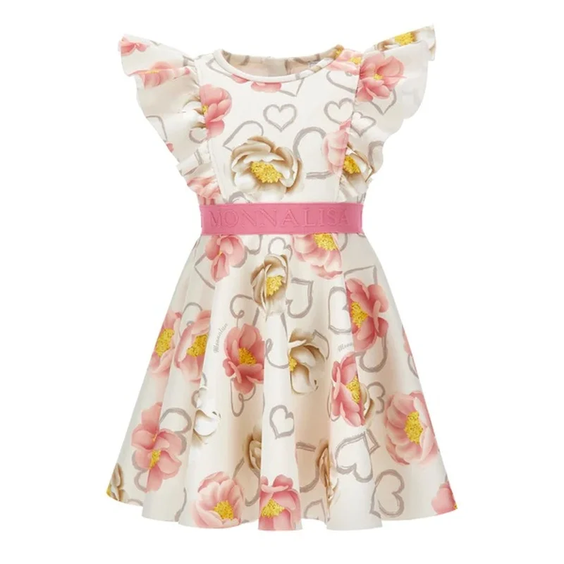 White Floral Print Dress