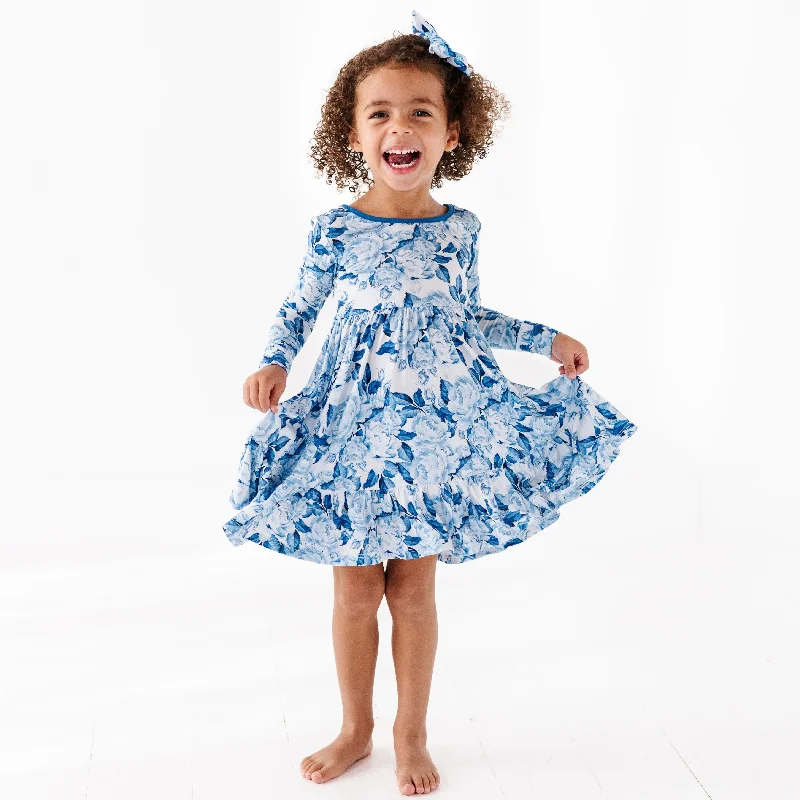 My Something Blue Girls Dress & Shorts Set