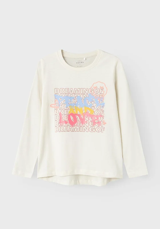 Name It Kid Girl Violet Long Sleeve Loose Top, Jet Stream