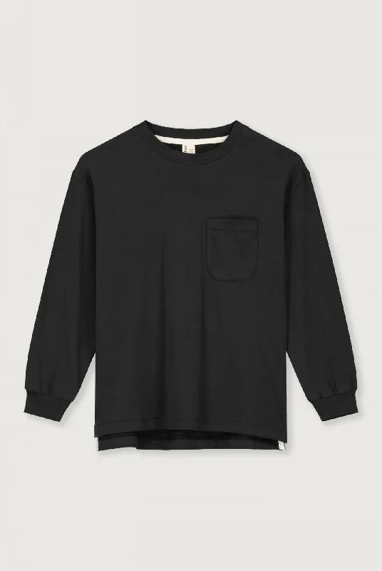 Oversized L/S Tee | Nearly Black