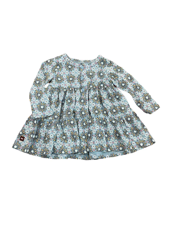 Painted Iznik Baby Long Sleeve Henley Dress