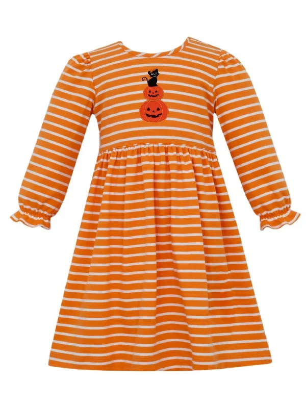Jack O'Lantern Applique Dress