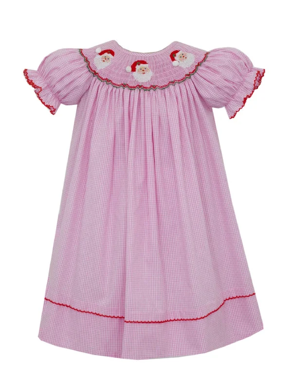Smocked Santa Face Dress