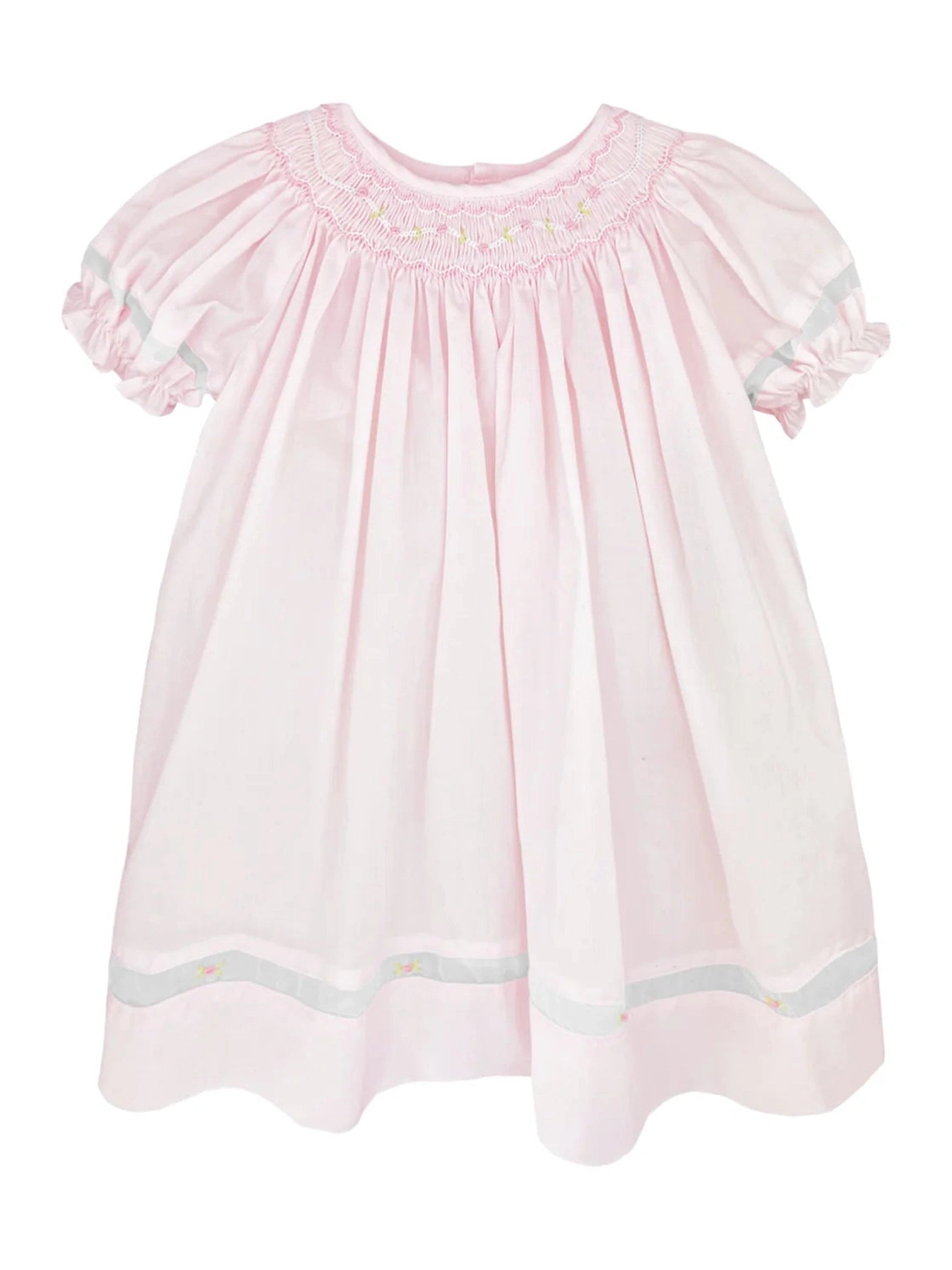Smocked Daygown with Voile Insert