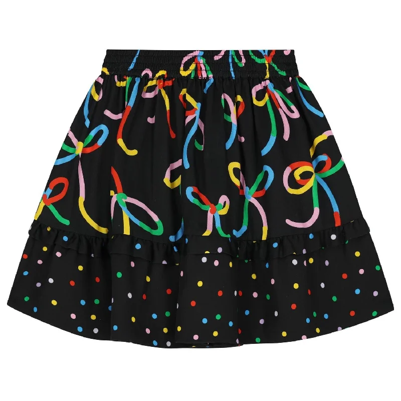 Print Bow Skirt