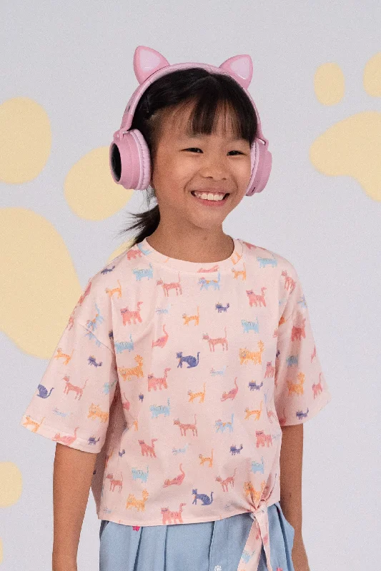 Tie Front Crop Tee - Kitty Party
