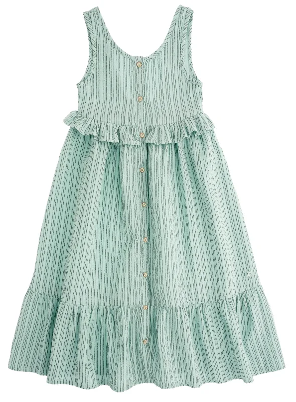 Tocoto Vintage Striped Long Dress - Green