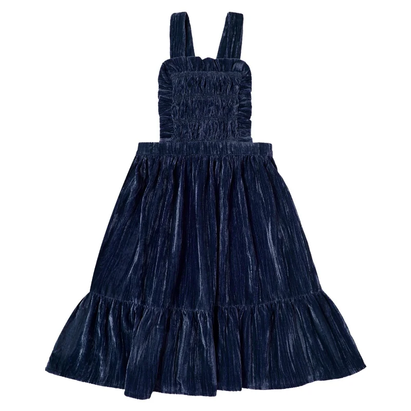 Tocoto Vintage Navy Velvet Pichi Jumper