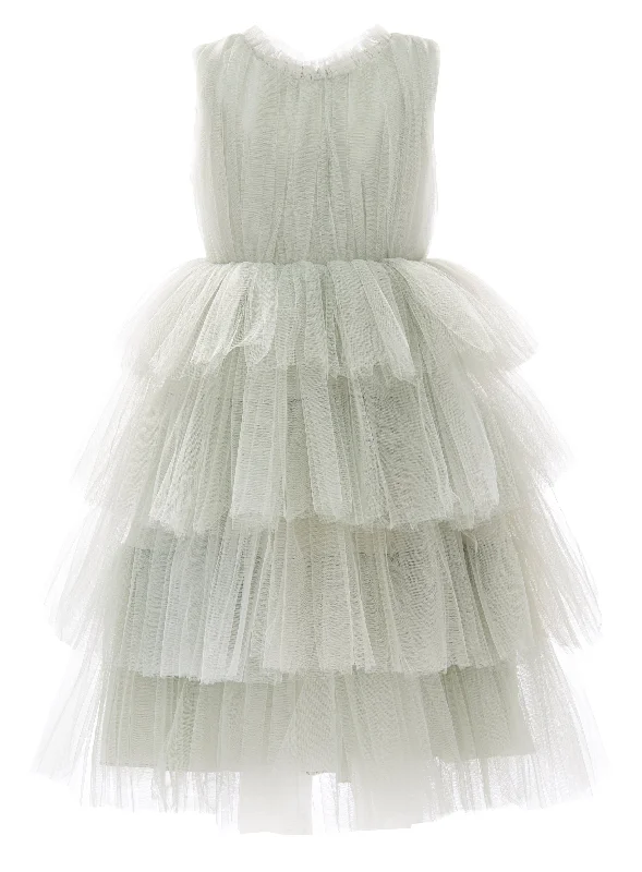 Green Farvue Tiered Tulle Dress