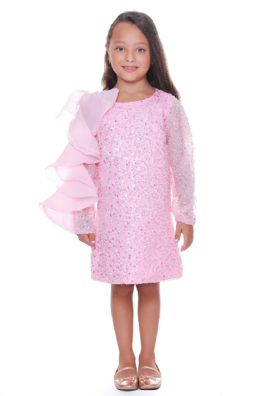 Pink Reem Trapeze Bow Dress