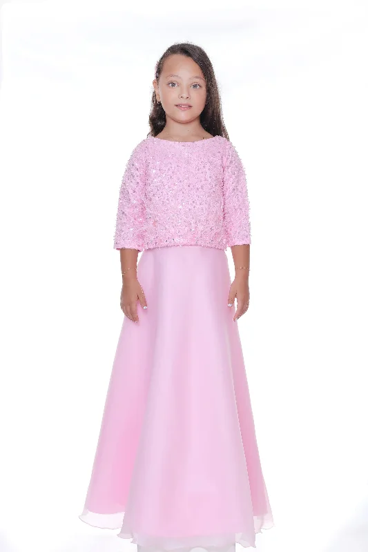 Pink Yasmina 2pc Organza Outfit
