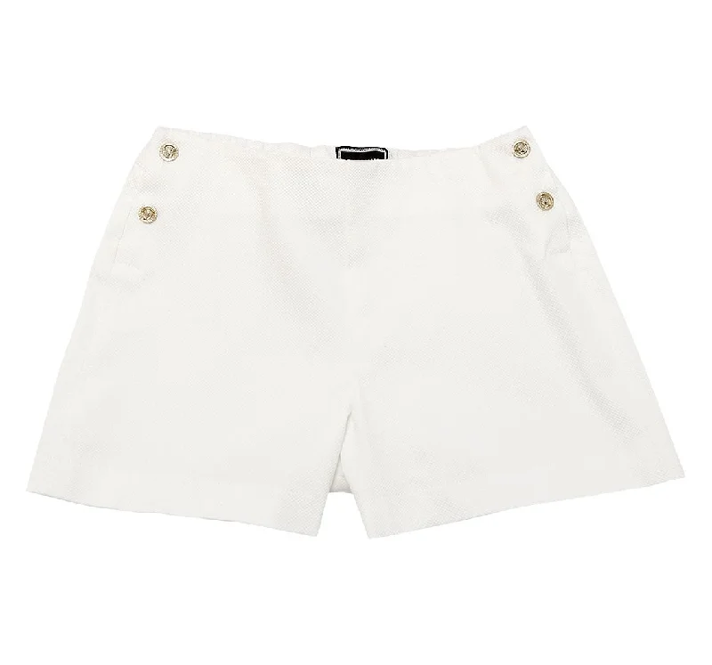 Versace Girls White Cotton Shorts