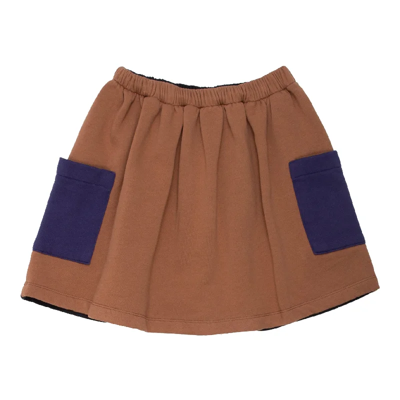 WYNKEN CAMEL NAVY POCKET SKIRT [Final Sale]