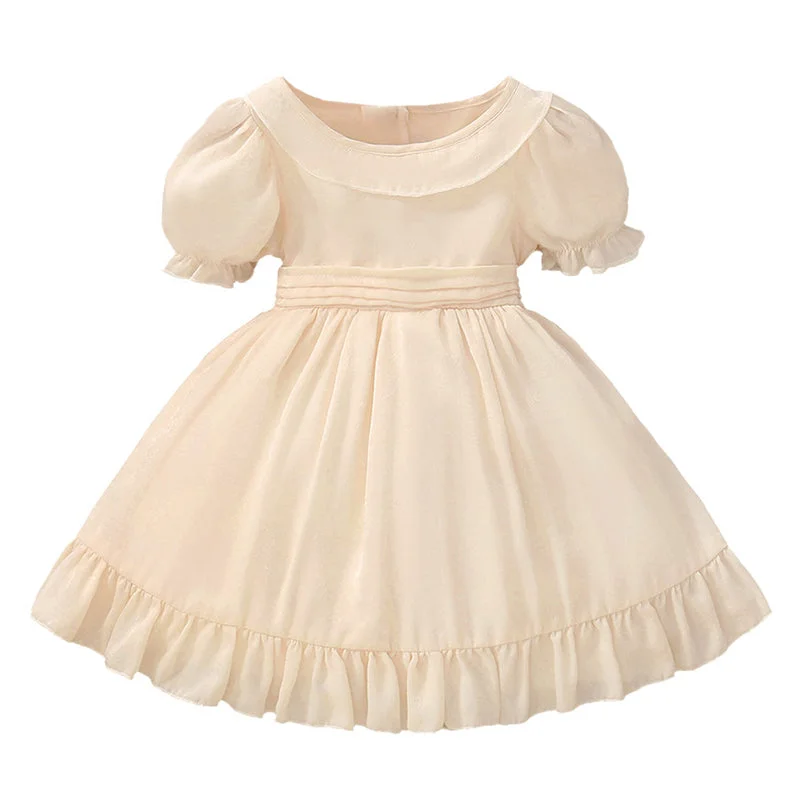 Baby Kid Girls Solid Color Dresses Wholesale 230107212