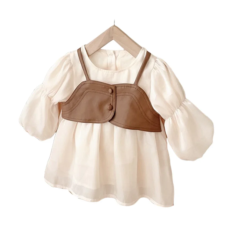 Baby Girls Color-blocking Jumpsuits Dresses Wholesale 230107352